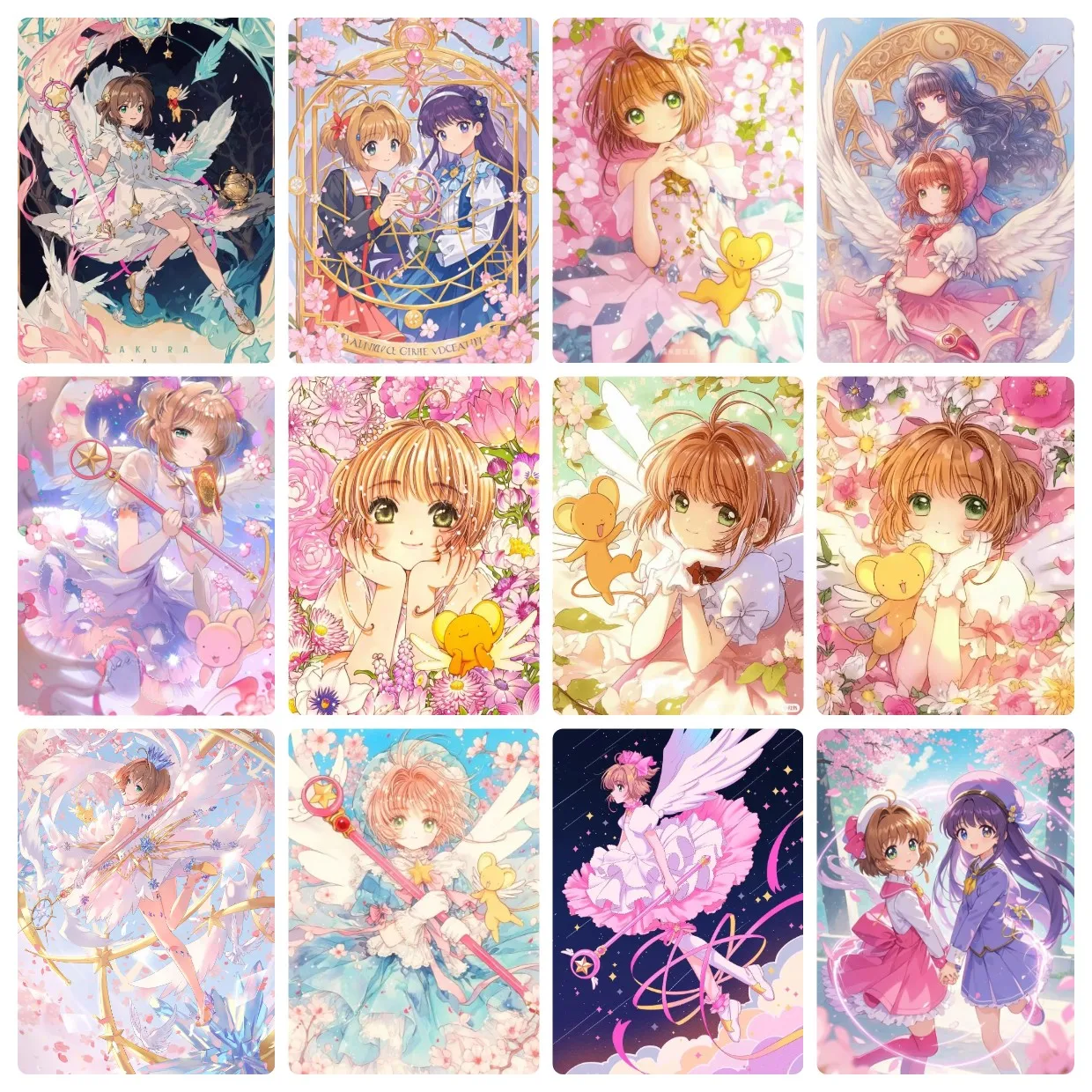Klassisches Magisches Anime Sakura Card Captor 5D DIY Vollrundes Diamant-Gemälde für Wohnzimmer, Schlafzimmer, Bar, Ästhetische Dekoration