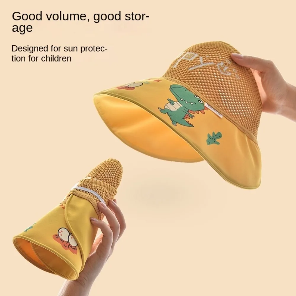 

Anti UV Protection Children Sun Hat Wide Brim Empty Top Summer Baby Sunhat With Windproof Rope Comfortable Kids Beach Cap
