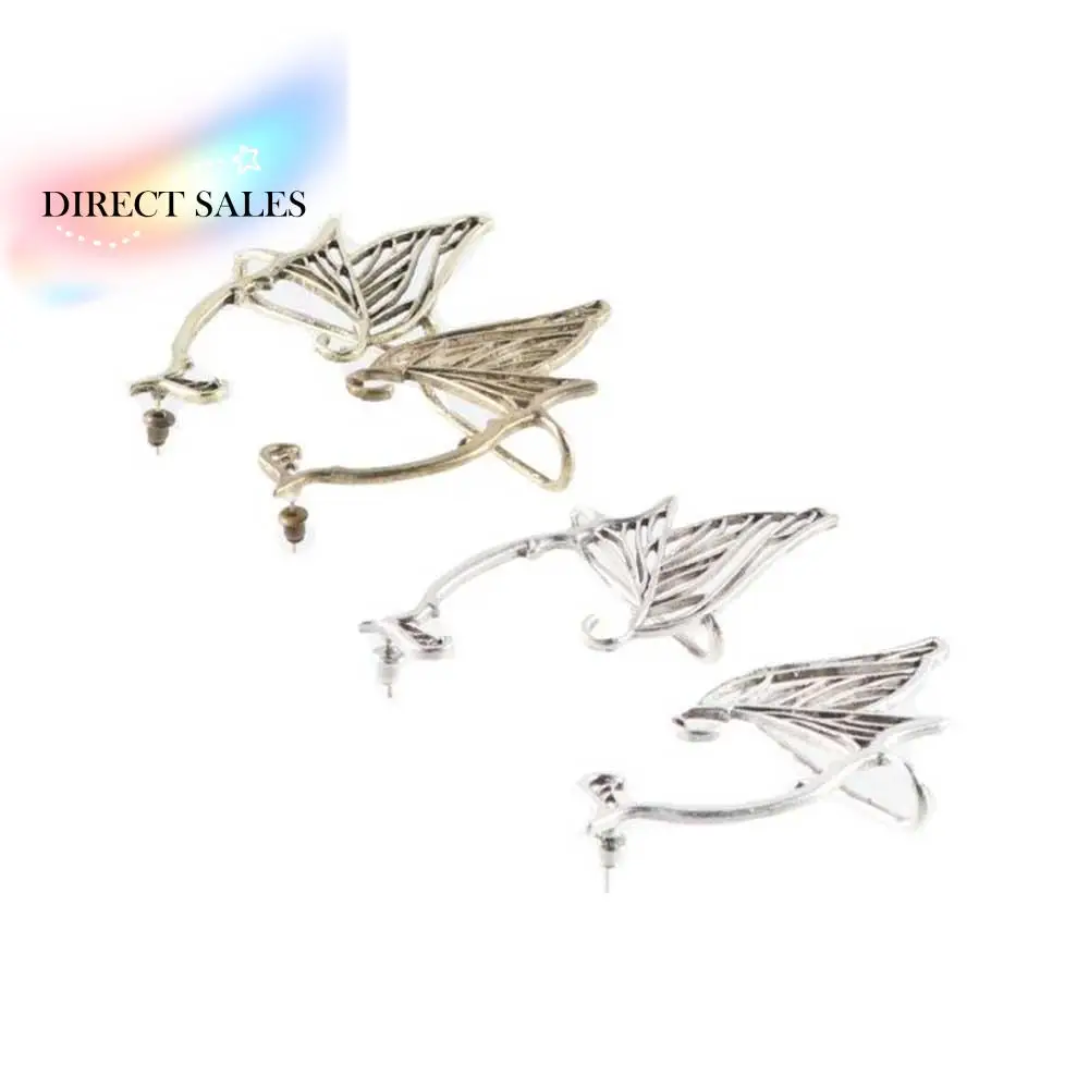 

Goth Antique Gold Color Elf Ear Clip Alloy Ear Hook Single Side Earrings Jewelry Accessories Korean Style Ear Cuff Carnival