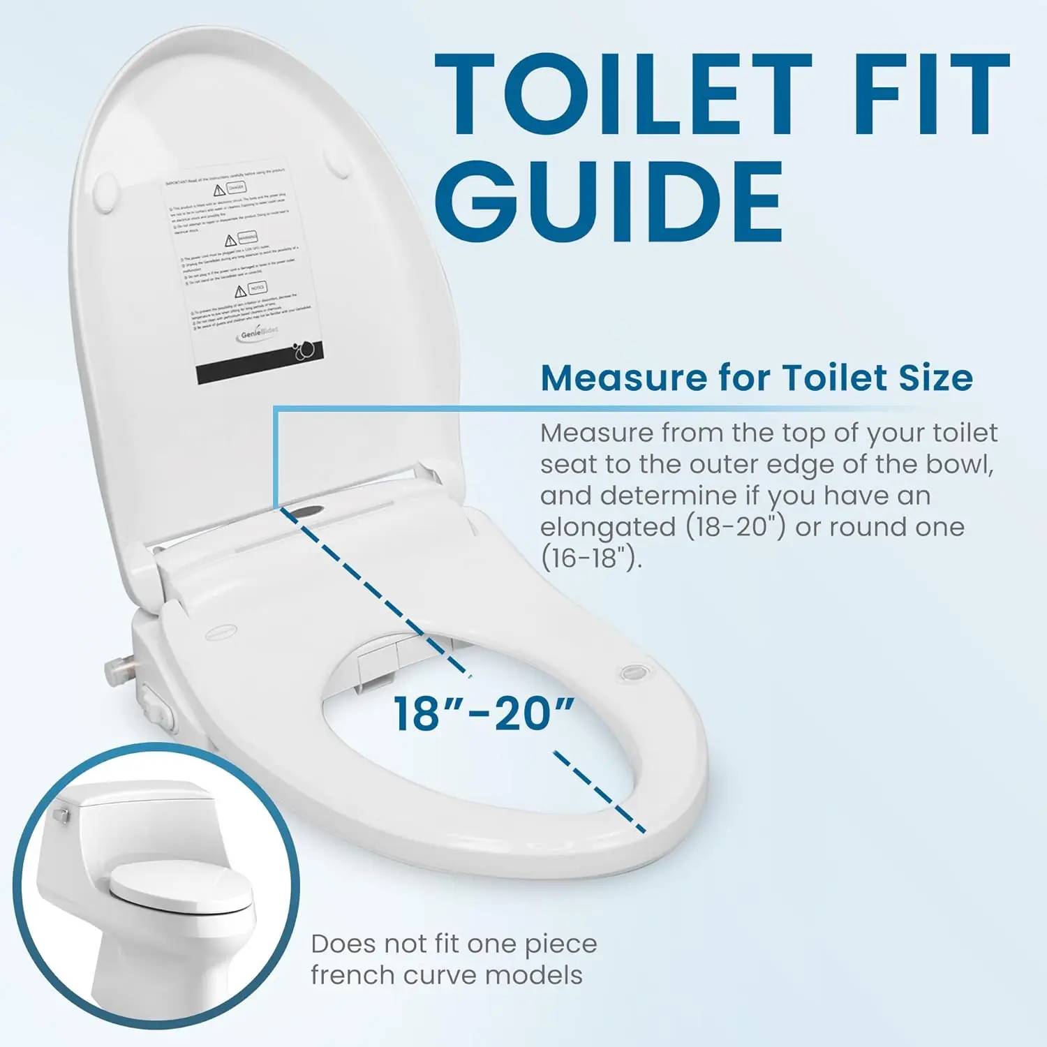 Electric Heated Smart Bidet Unlimited Warm Water-Self Cleaning-Heated SeatElongated-Wireless Remote ControlConvenient Nightlight