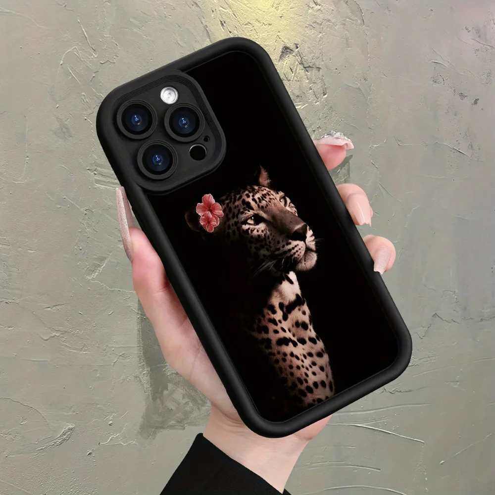 

A very cool leopard pattern phone case for iPhone 16 15 14 13 12 11 Pro/ Max/Plus shock-proof rear cover anti-fingerprint