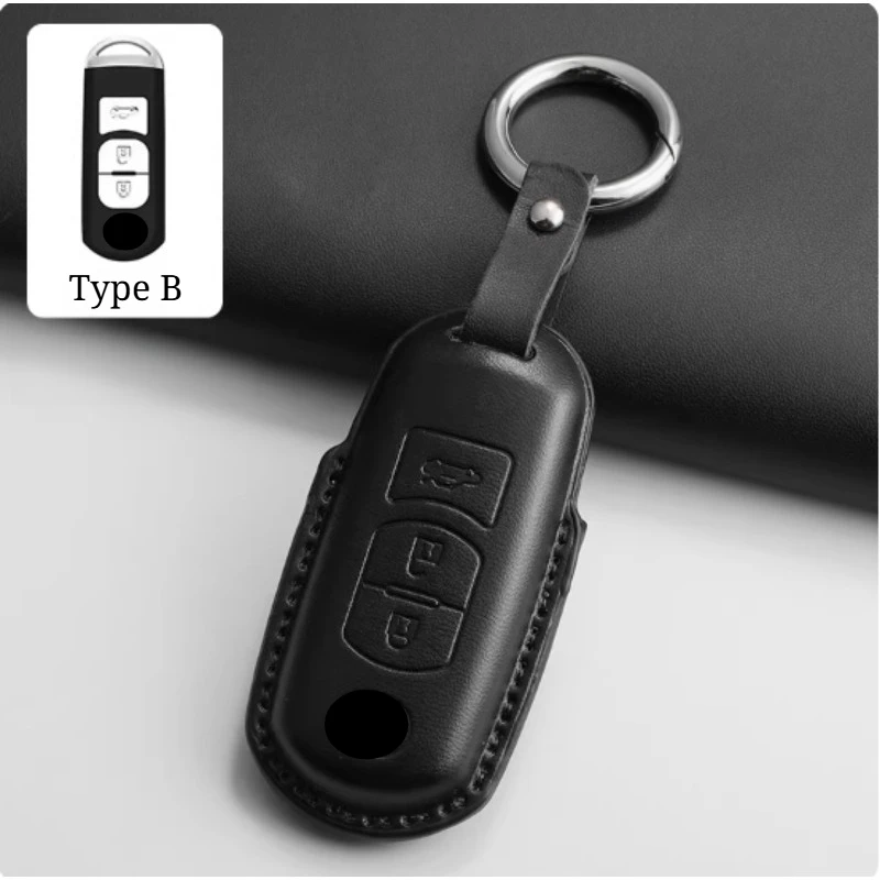 Key Fob Protector Case for Mazda 3 Axela 2023 2024 CX-5 6 Atenza, Car Remote Shell with Keychain