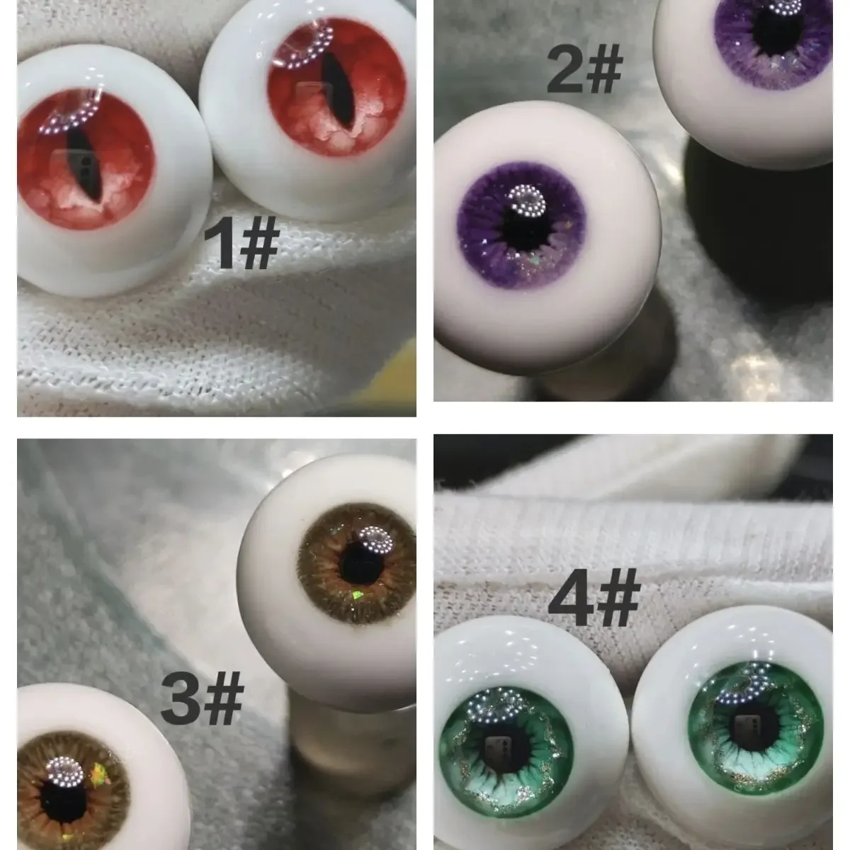 New Doll's Eyes for 1/3 1/4 1/6 Bjd Doll 12/14/16/18mm Plaster Eyeball Dress Up Play House Handemade Girl Toys Doll Accessories