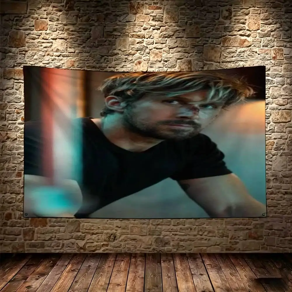Singer R-Ryan Gosling Room Decoration Wall Tapestry Hanging Aesthetic Bedrooms Advertising Banner