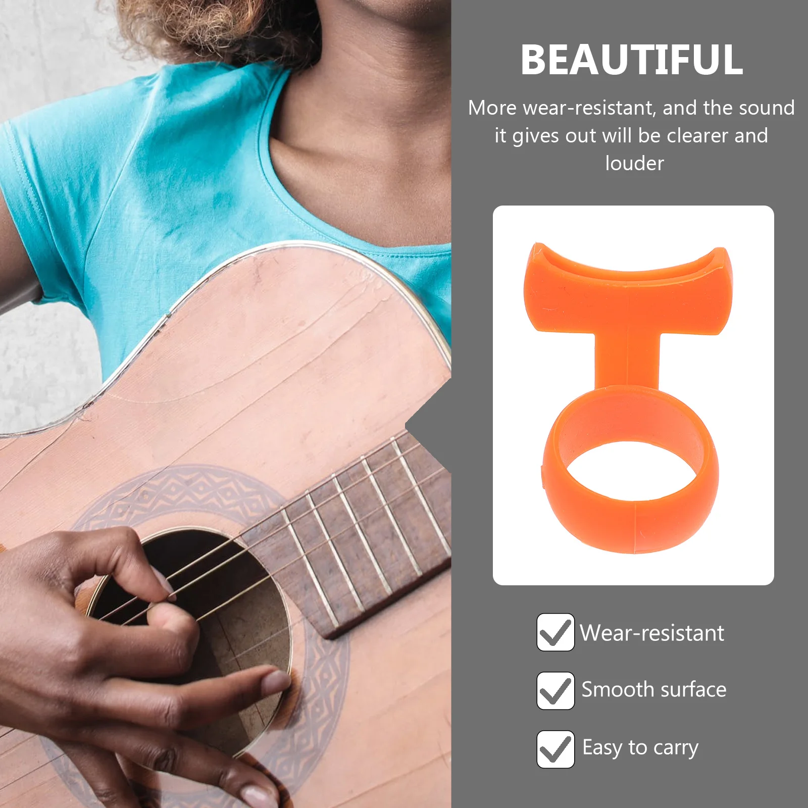 

Anti-Slip Guitar Pick Finger Sleeve Portable Plectrum Holder Durable Thick Picks Organizer Cover For Electric Guitar Instrument