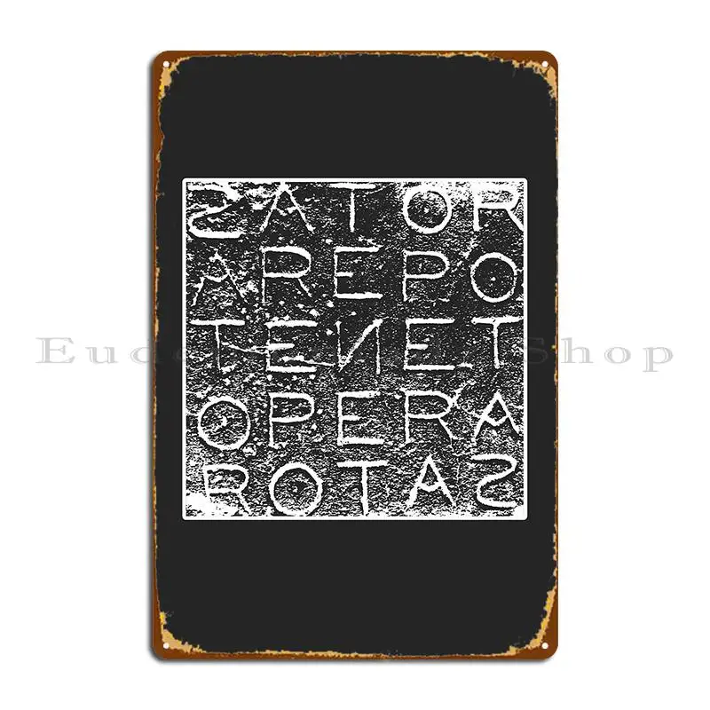 Sator Rotas Magic Latin Word Occult Square Metal Signs Cinema Personalized Garage Design Create Tin Sign Poster