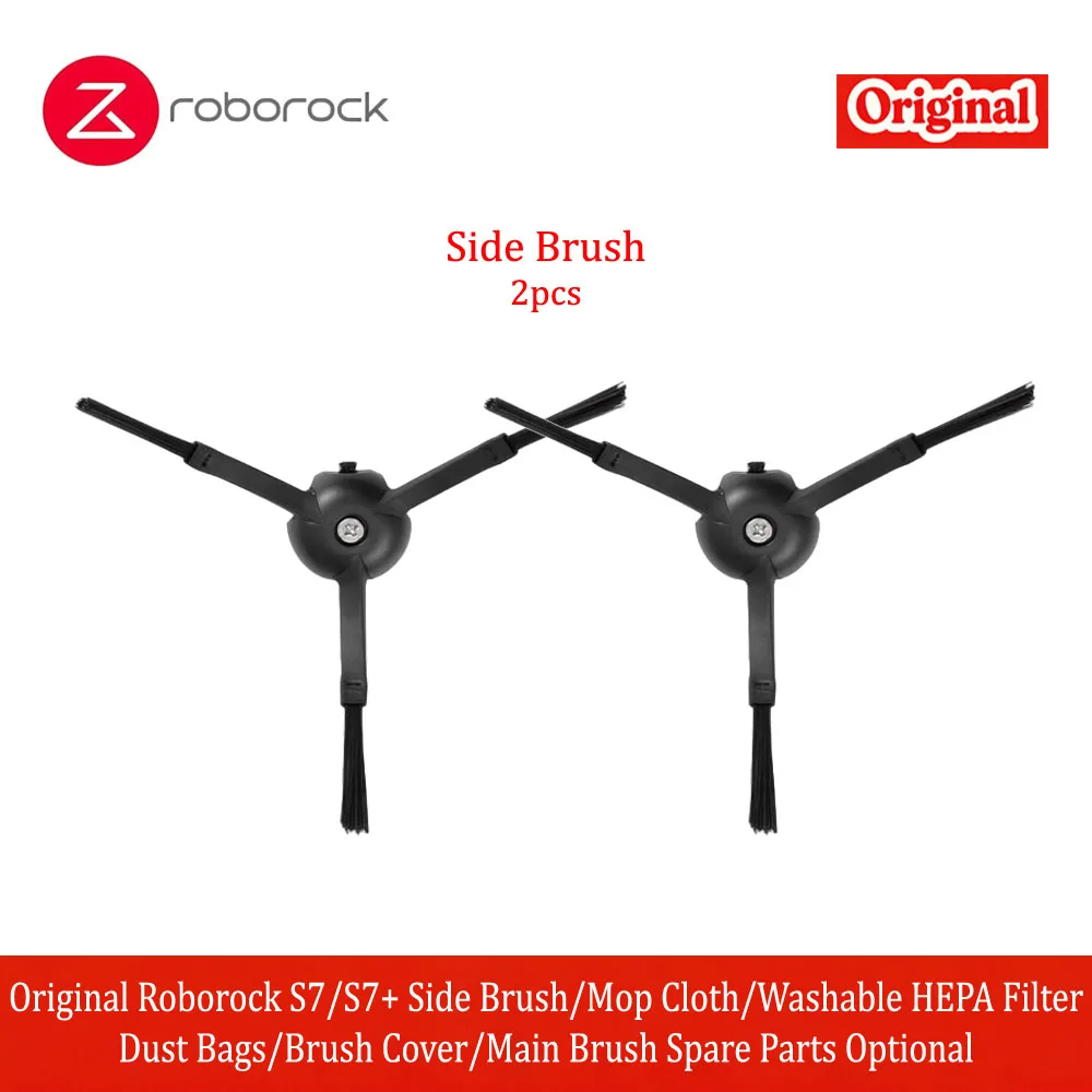 Original Roborock S7/S7+ Side Brush/Mop Cloth/Washable HEPA Filter/Dust Bags/Brush Cover/Main Brush Spare Parts Optional