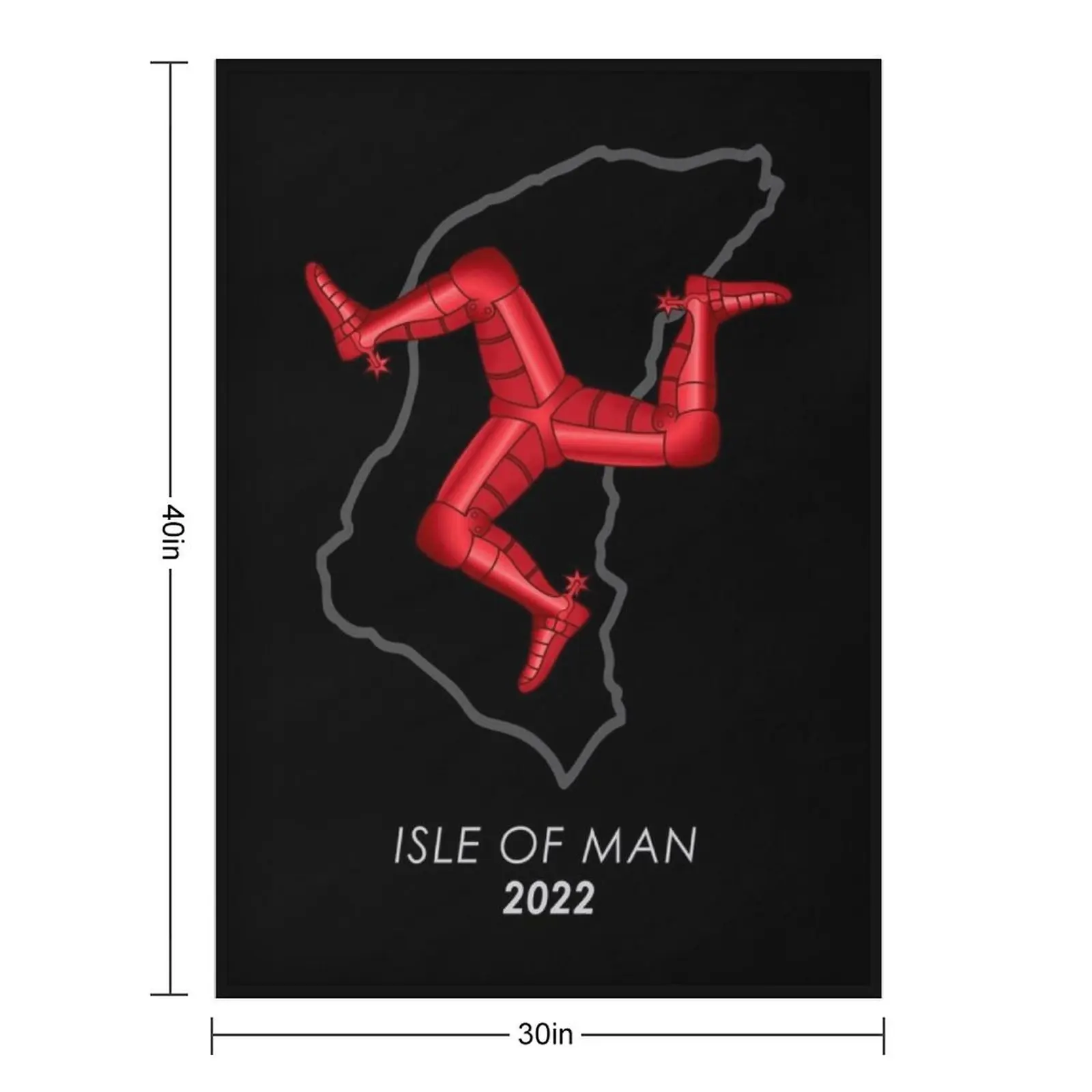 Isle of Man 2022 Throw Blanket Summer Soft Plush Plaid Soft Beds Luxury Thicken Blankets