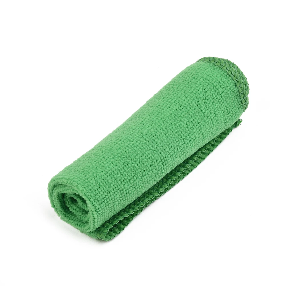 10pcs/set Microfiber Green Car Cleaning Towels 25*25cm Car Body Care Clean Towel Car Decoration Accessories Cleaning Tool