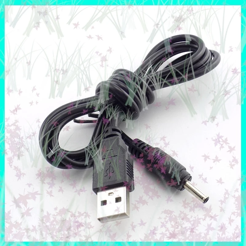 3.5mm Mirco USB Charger Cable Dc Power Supply Adapter Charger Flashlight Head Lamp Torch Light 18650 Rechargeable Battery E3