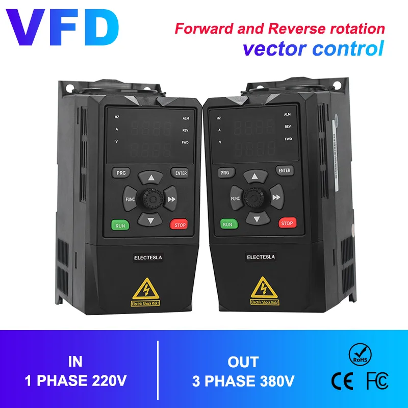 Submersible Pump Frequency Converter 220V Single Phase VFD Inverter 0.75/1.5/2.2KW Water Pump VFD