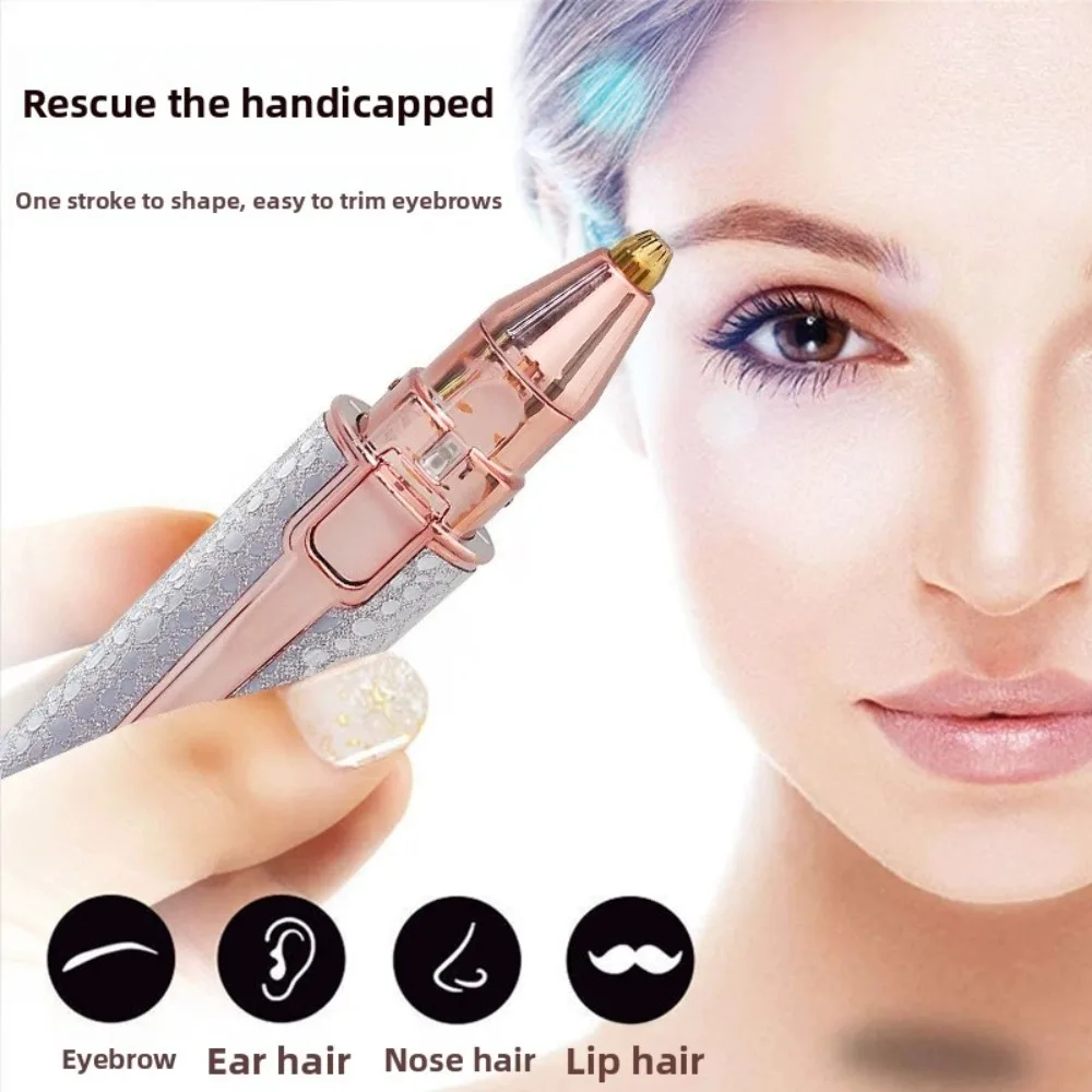 Tondeuse à sourcils électrique 2 en 1 pour femmes, rasoir indolore, Rechargeable, épilateur pour le visage, épilateur corporel, beauté