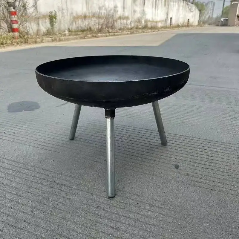 80cm Large Cast Iron Fire Pit Indoor Outdoor Fire Bowl for Camping BBQ Bonfire