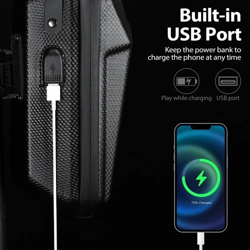 Imagen 2 del producto NEWBOLER-bolsa frontal para patinete eléctrico, 3L/5L, con puerto USB, impermeable, de liberación rápida, EVA, Universal