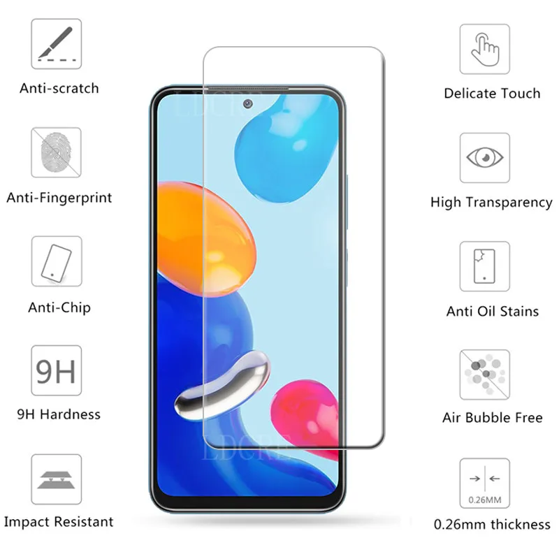 4-in-1 per Xiaomi Redmi Note 11 Glass per Redmi Note 11 Pro proteggi schermo in vetro temperato per Redmi Note 11 Pro 11S Lens Glass