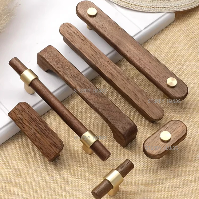 New Chinese style solid wood retro style wind cabinet door handle wardrobe cabinet coffee table drawer handle
