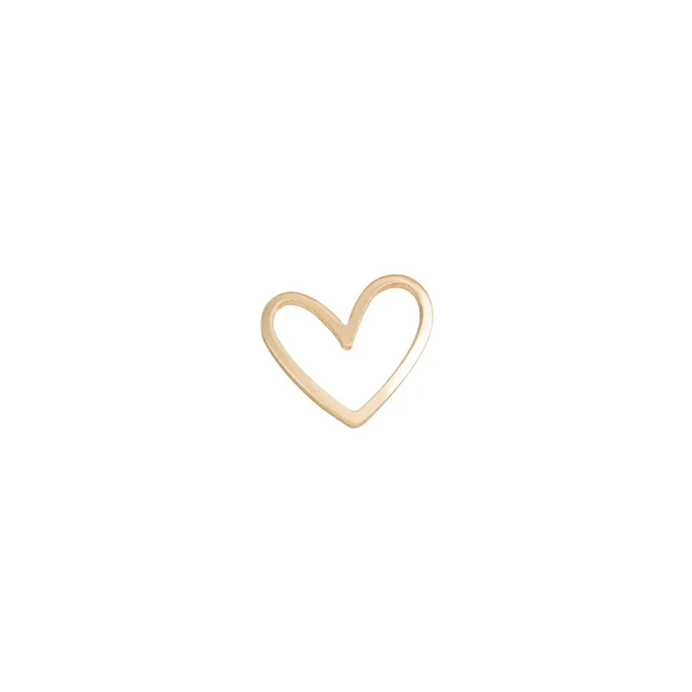

1pair 14K Gold Hollowed-out Curved Heart-shaped Heart Accessories Diy Handcrafted Jewelry Connecting Accessories Earrings Pendan