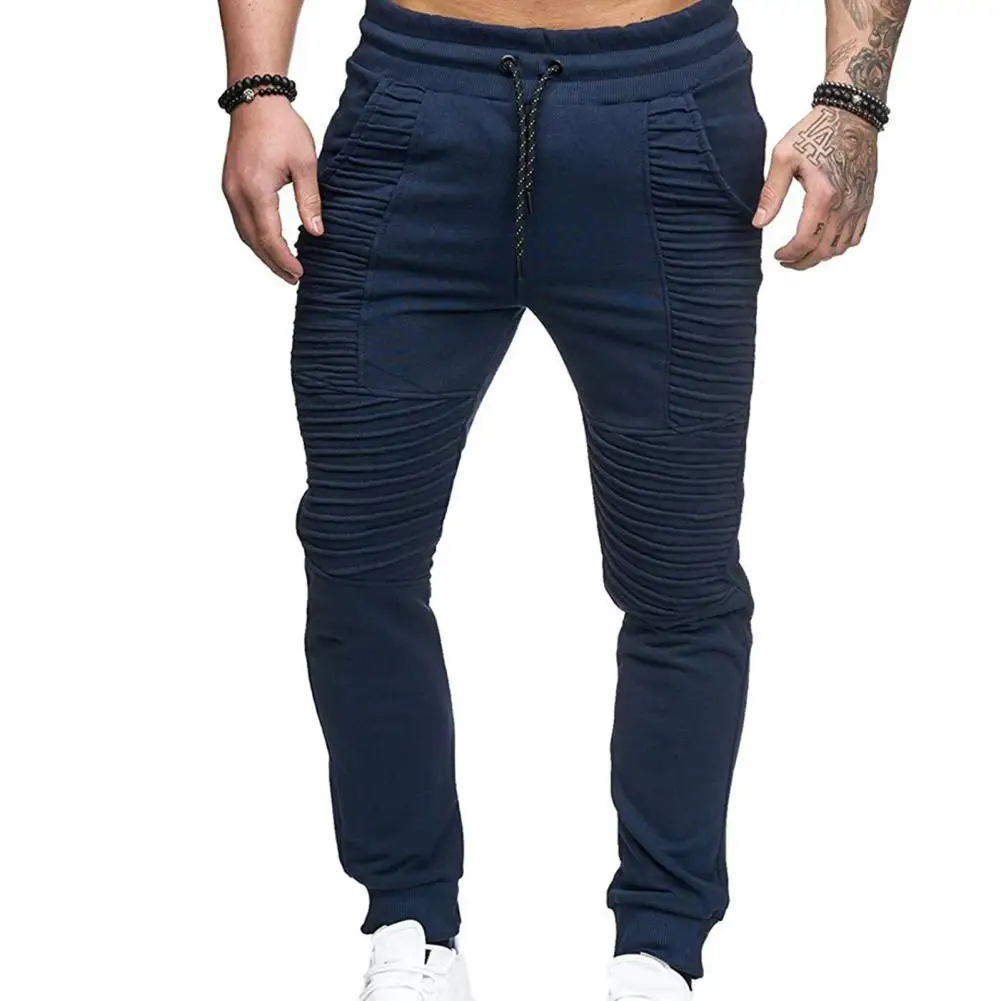 

2025 Men Athletic Pants Youth Men's Sports Pants, Casual Fitness Sports Pleated Pants, Jogging Pocket Motorcycle Work Pants