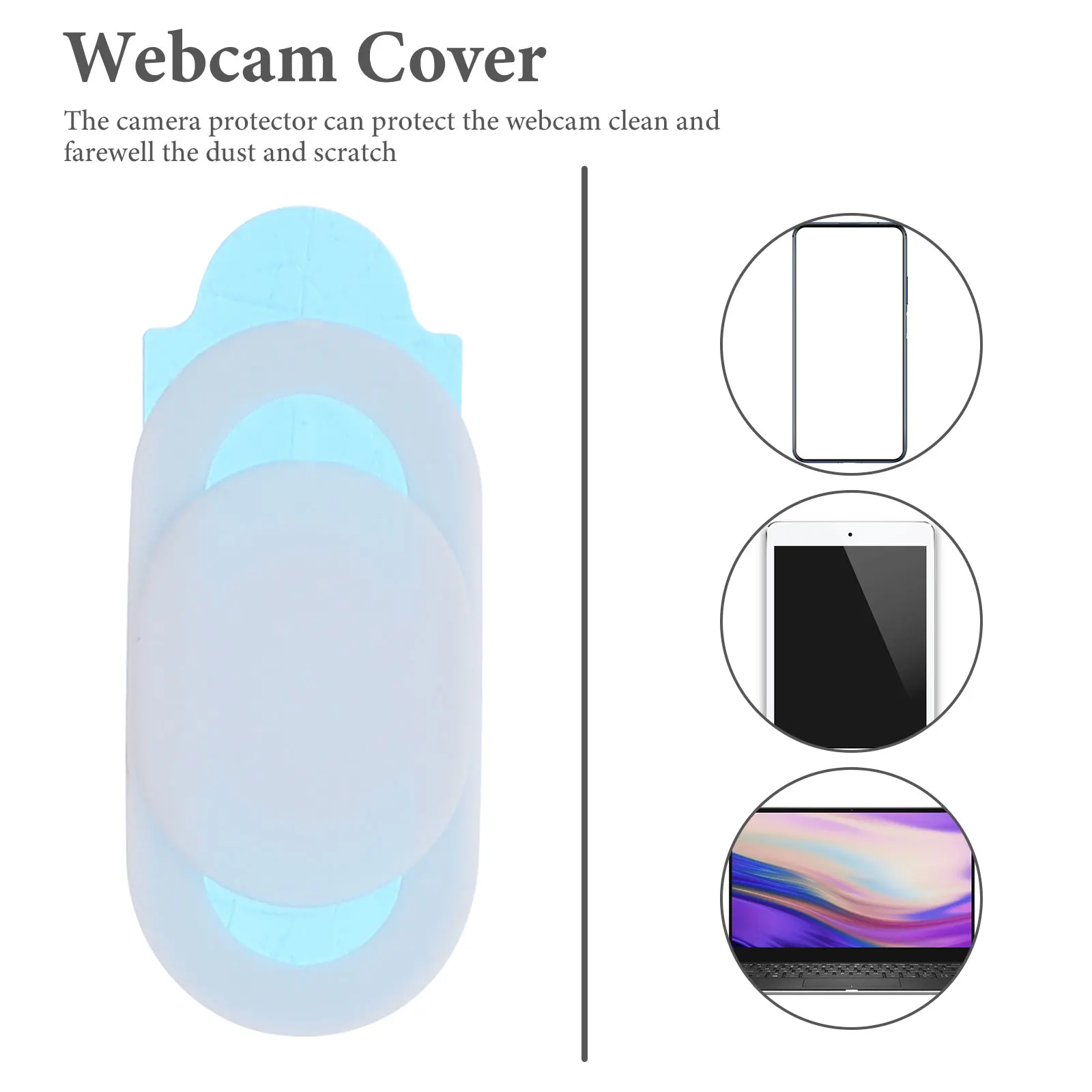 

6 Pcs Privacy Cover Sliding Protector for Laptop Tablet Phone Dust Proof Thin Web Camera Cover Size Camera Covers