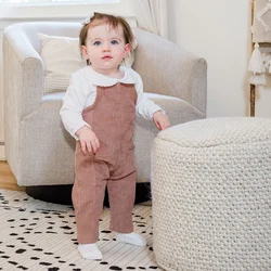 Baby rompers corduroy wide ribbed cotton clothes baby girl and boys romper without feet children clothing baby overalls 9m-24m