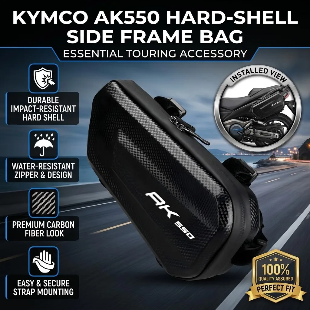 Easy To Clean Large Capacity EVA Motorcycle Saddle Bag Tool Bag With LOGO For KYMCO AK550 ak550 AK 550 2017-2023