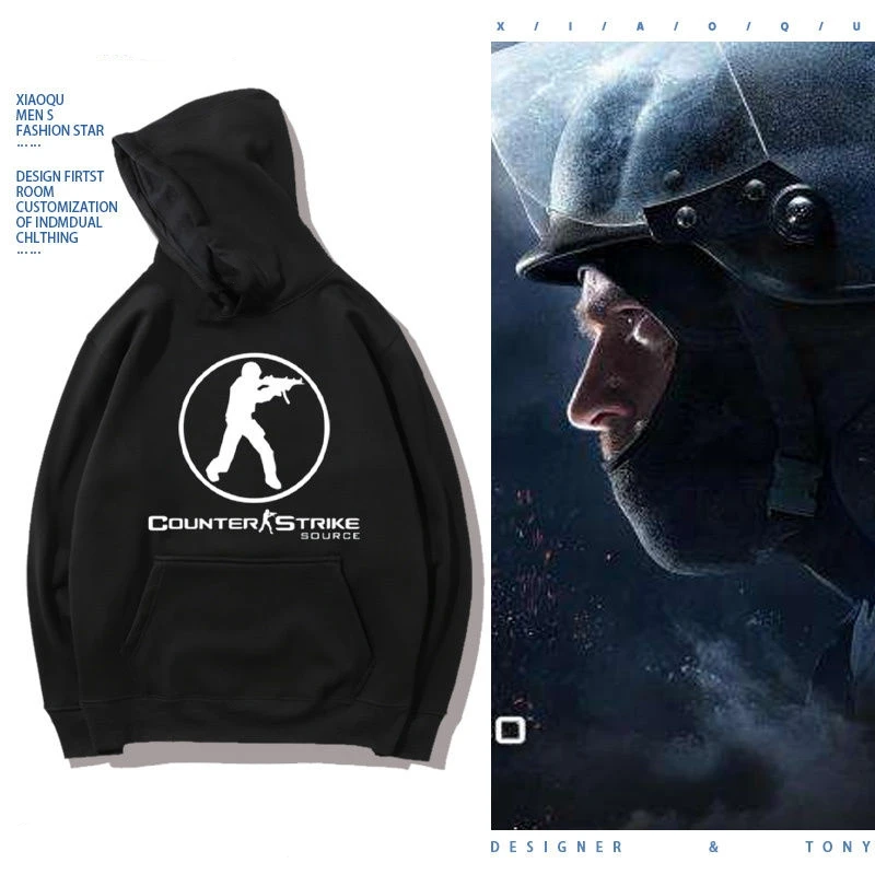 

New Arrival CS Printed Hooded Sweatshirt Men Women Winter Rush B Gun Game ins Loose Pullover Tops Street Casual Jacket Tops
