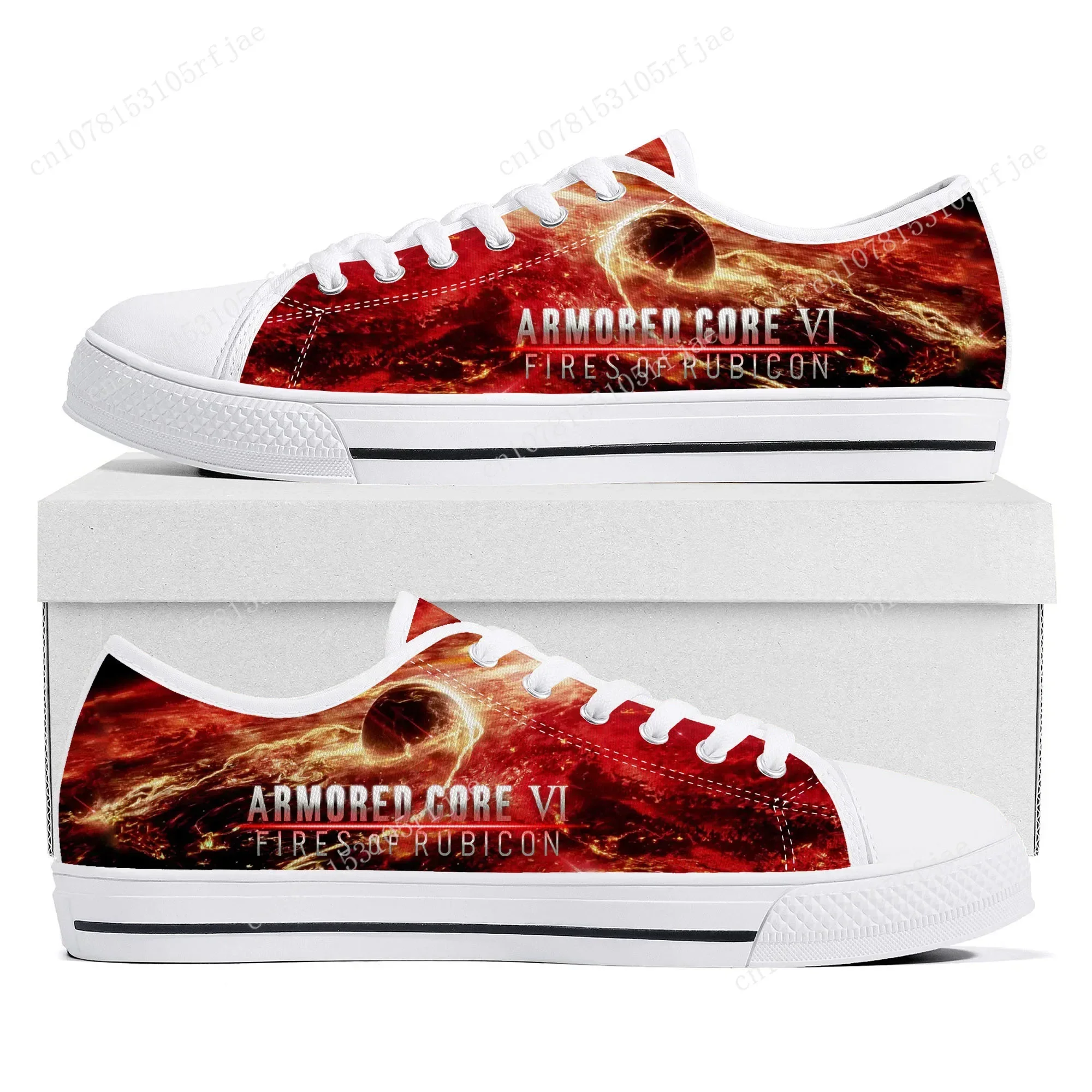 Armored Core VI Fires of Rubicon Low Top Sneakers Cartoon Game Womens Mens Canvas Sneaker Couple Custom Built Shoes