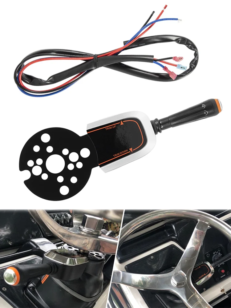 Bezel Control Switch, Blinker Trim Control System Single Function - Engine Trim/Jack Plate Fit for Seastar Hydraulic PT1000-1-2P