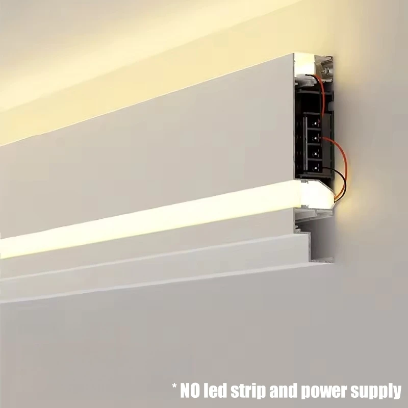 10pcs Up Down Glowing LED Aluminum Channel Profile Ceiling Top Corner Channel Back light