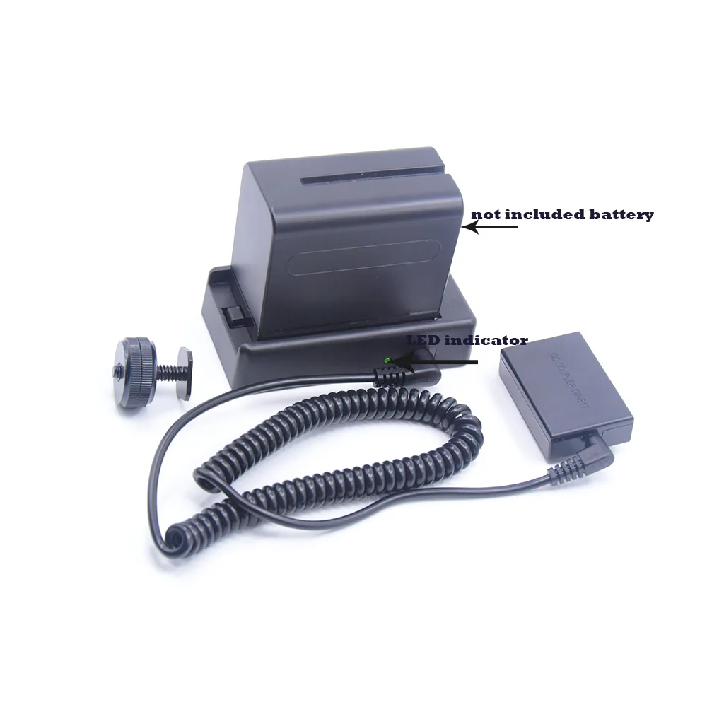 NP F550 F750 F970 Battery Adapter Plate Kit With LP-E17 Dummy Battery DR-E17 DC Coupler For Canon EOS M3 M5 M6 Mark II Camera