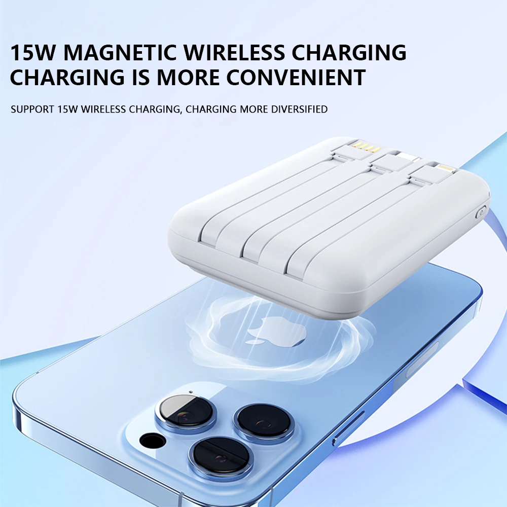 Portable Magnetic Power bank Self-contained Fast-charging Mobile Power Supply, for Mobile Phones, Tablet Computers,Etc.