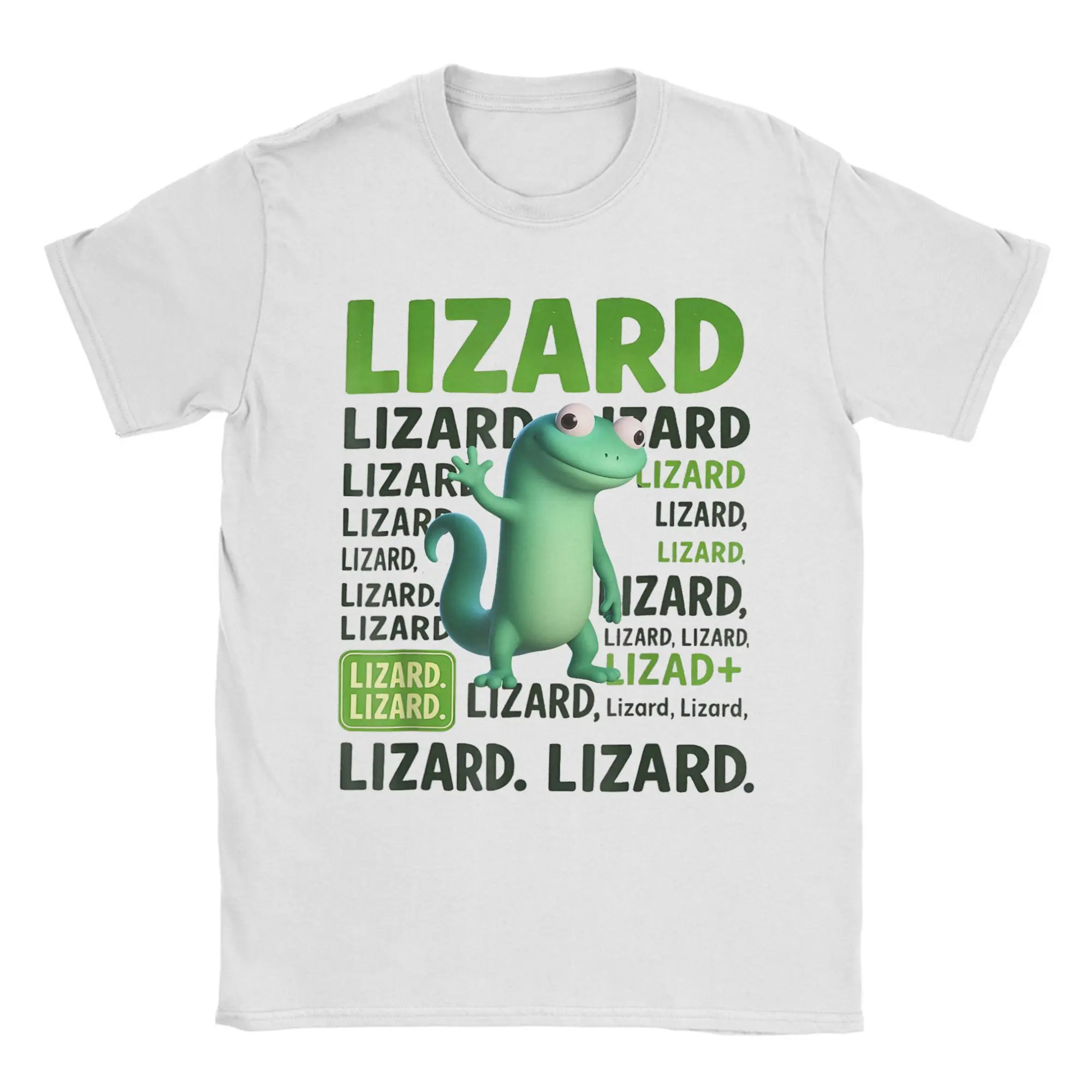 

Men T-Shirt Funny Weirdcore Animal Women Men Lizard Lizard Lizard Meme Cotton Tees Short Sleeve T Shirts Round Collar Clothing