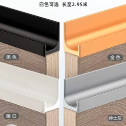 L-Shaped Cabinet Knobs No Hole No Slot Cabinet Door Invisible Pull Closet Door Drawer Extension Pull White Black