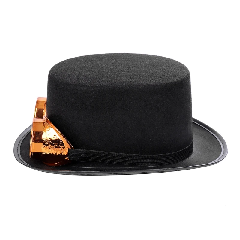 Steampunk Men Hat Gay Top Hat Steampunk Top Hat For Men Vintage Men Black Halloween Top Hat Gothic Carnival Nightclub