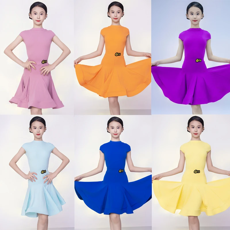 

Children'S National Standard Latin Dance Costumes Girls Ballroom Dance Profesional Dress Stage Samba Latin Dance Suit SL13071