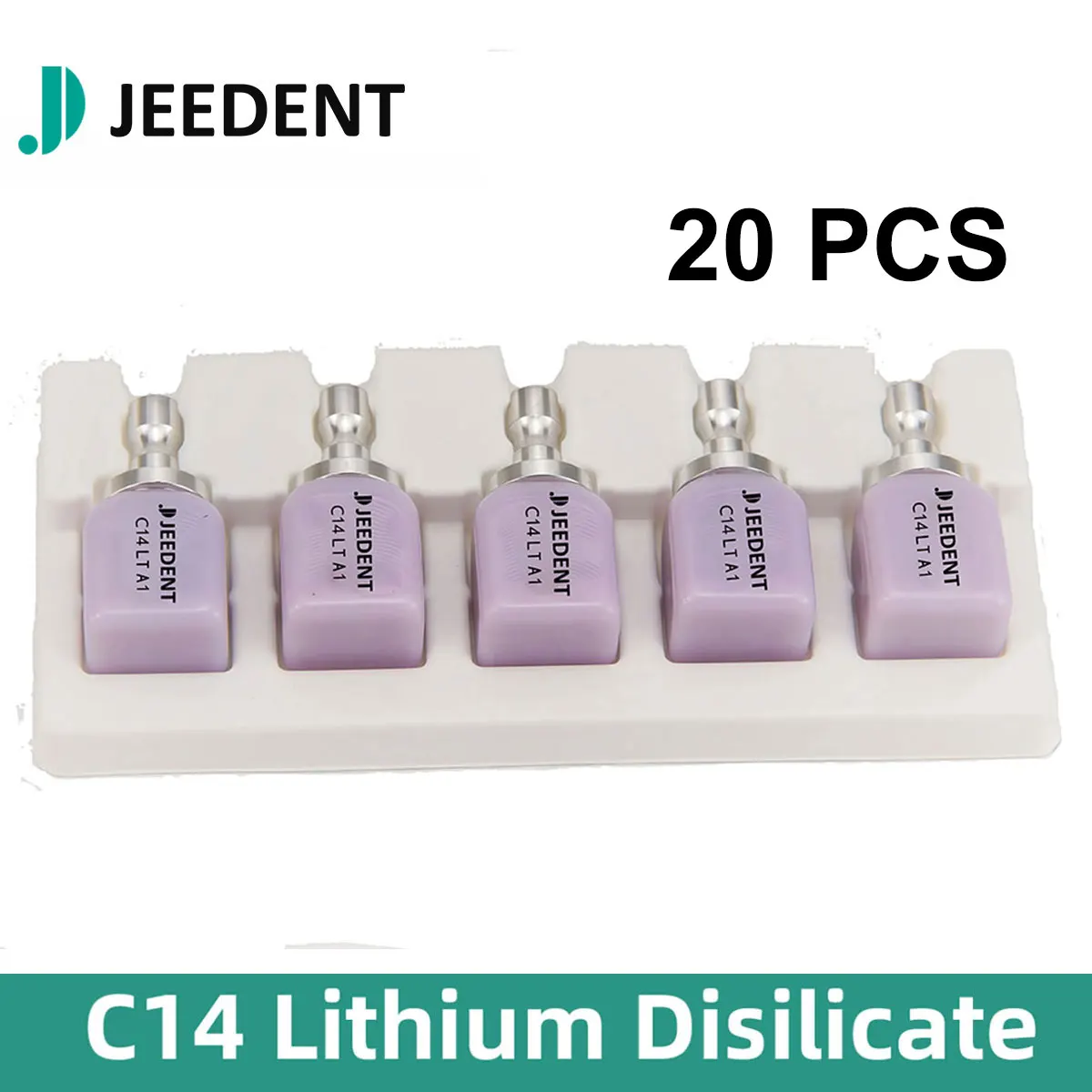 

JEEDENT 20PCS Dental C14 Sirona Lithium Disilicate Glass Ceramic - for Crown Veneer & Aesthetic Restorative Materials