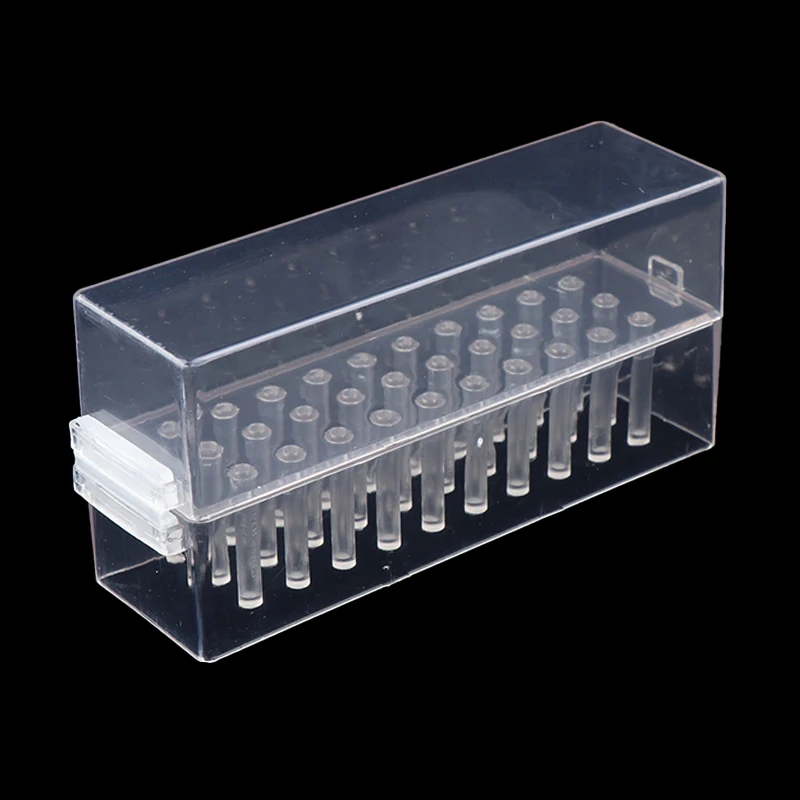 30 Holes Clear Nail Drill Bits Holder Storage Box For Milling Cutter Dustproof Nail Bit Case For Acrylic Nails Accessories