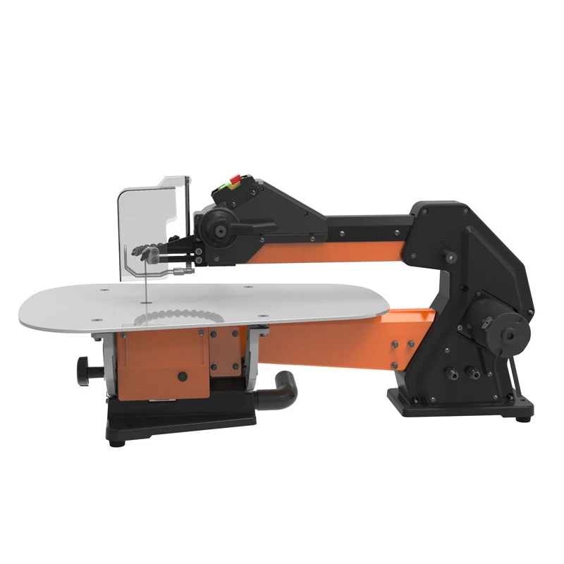 21-Inch 1.6-Amp Variable Speed Parallel Arm Scroll Saw with Extra-Large Dual-Bevel Steel Table, Black Orange