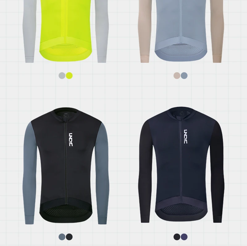 YKYWBIKE Herren Radtrikot Frühling Langarm Full Road Bike Shirt Fahrradtrikot MTB Atmungsaktive Fahrradbekleidung – Detail 10