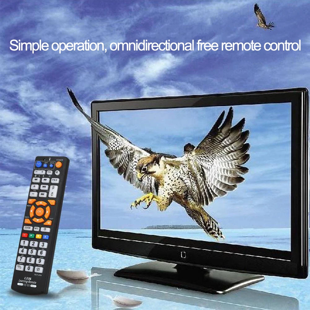 Uniwersalny IR L336 pilot do telewizora kontroli 42-klucz nauka inteligentny pilot zdalnego sterowania dla TV CBL DVD SAT STB DVB HIFI TV, pudełko