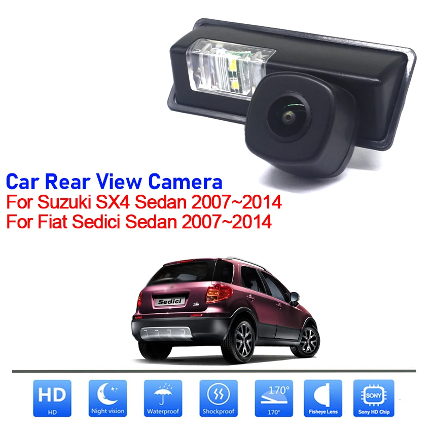 

For Suzuki SX4 Sedan 2007~2014 For Fiat Sedici Sedan 2007~2014 Night Vision CCD Full HD Car Reverse Rear View Camera Waterproof