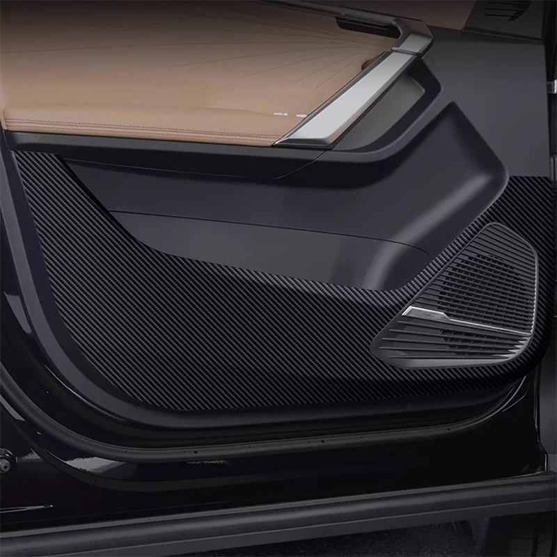 

For GEELY ATLAS Starray 2024 2025 Car Door Anti Kick Pad Carbon Fiber Leather Texture Anti Dirt Protective Sticker Accessories