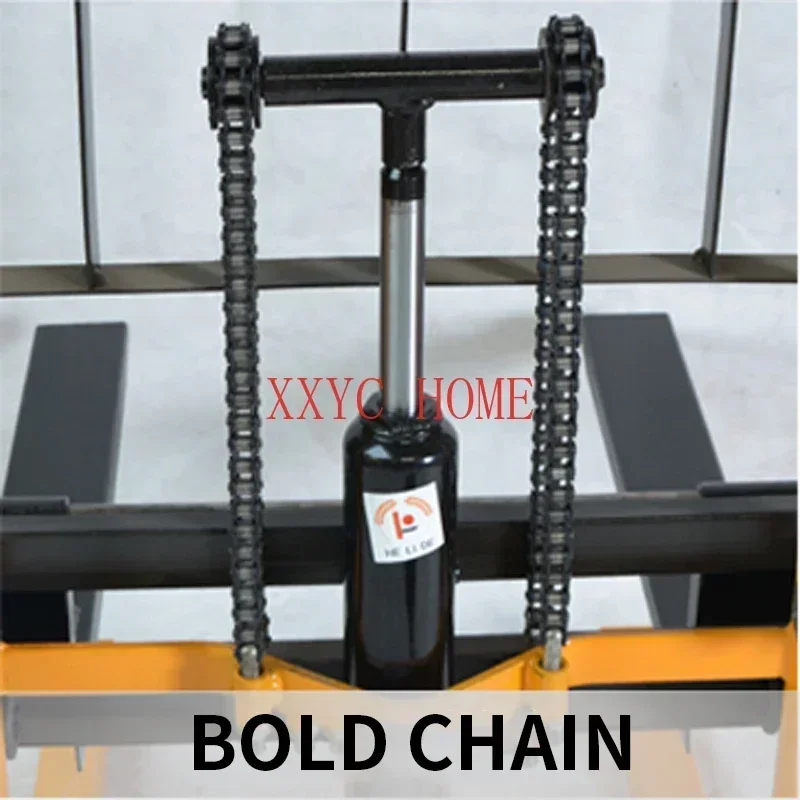 Mini 200kg load-bearing forklift portable manual handling stacker  light and small household lift truck  hydraulic unloading