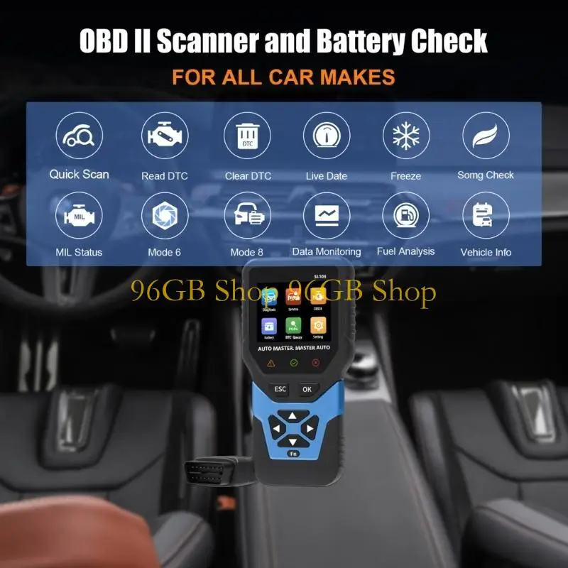 

Универсальный сканер OBD2 96 ГБ для диагностики ABS с 8 специальными функциями, многоязычная поддержка, инструмент для