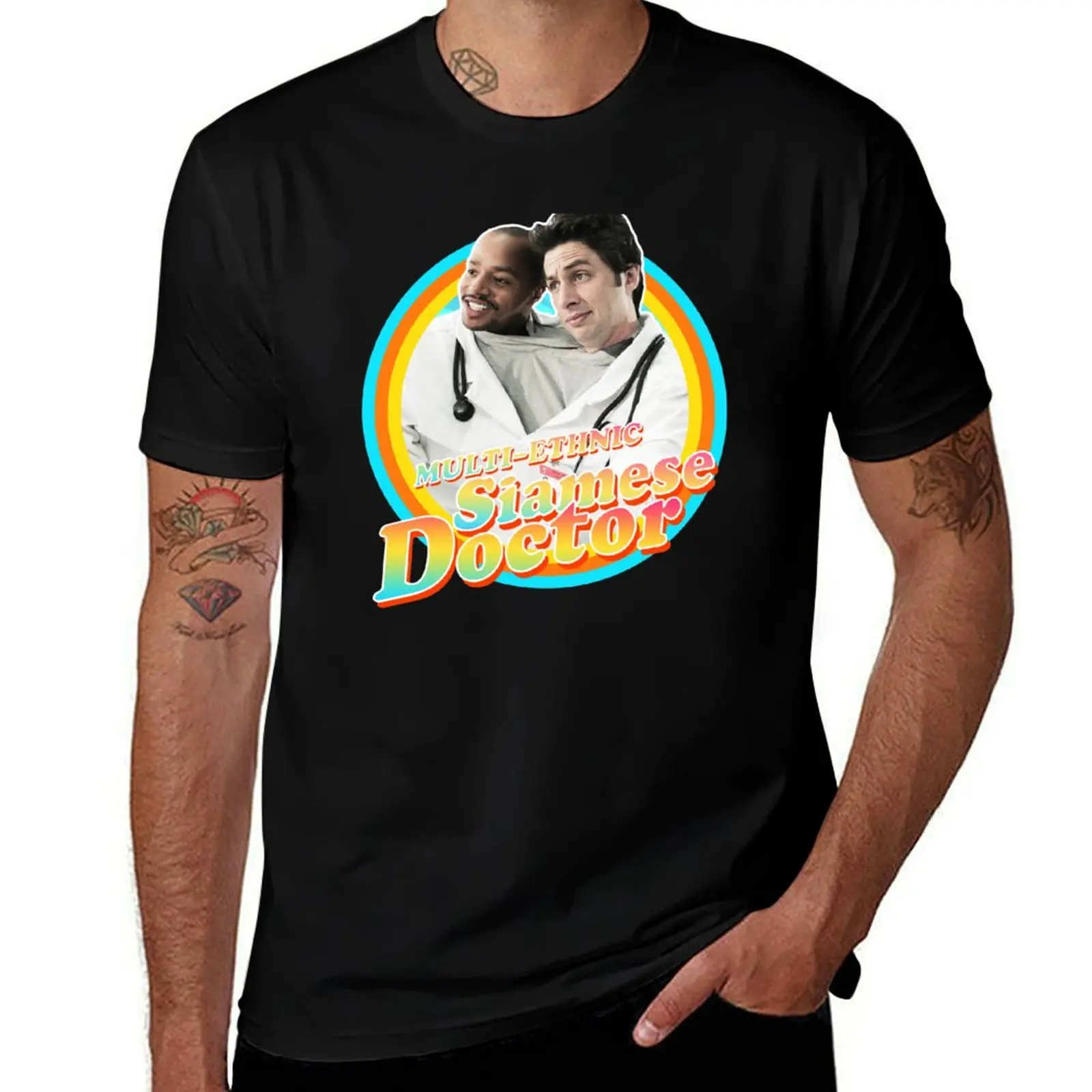 Siamese Doctor - Scrubs T-Shirt Classic Graphic Short Sleeve Top T-Shirt