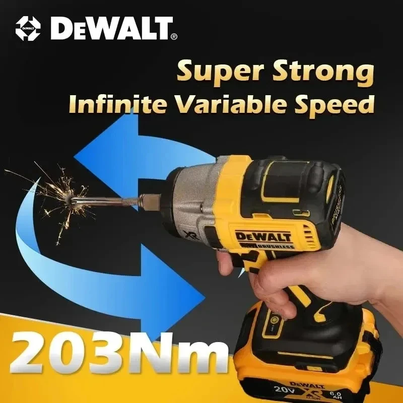 

Бесщеточный ударный гайковерт Dewalt DCF880, 3300 об/мин, 20В, высокомоментный, аккумуляторный, для ремонта шин, электроинструмент