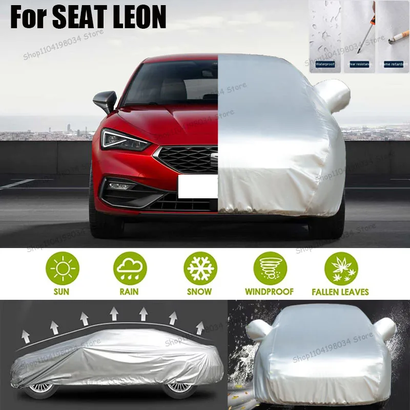 

For SEAT LEON Auto parts Anti snow Anti dust Sunscreen Anti-uv Anti peeling paint And Anti Rainwater 210t car cover Car cover