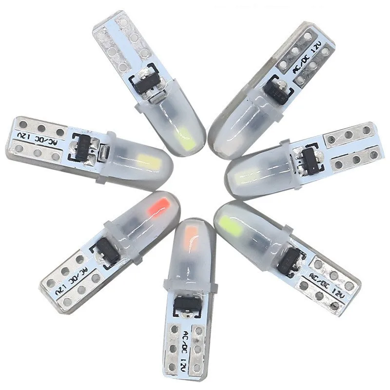 Automotive LED Instrument Lights Indicator Lights 12V Car Mood Lights Center Control Lights Gear Lights with T5 Base