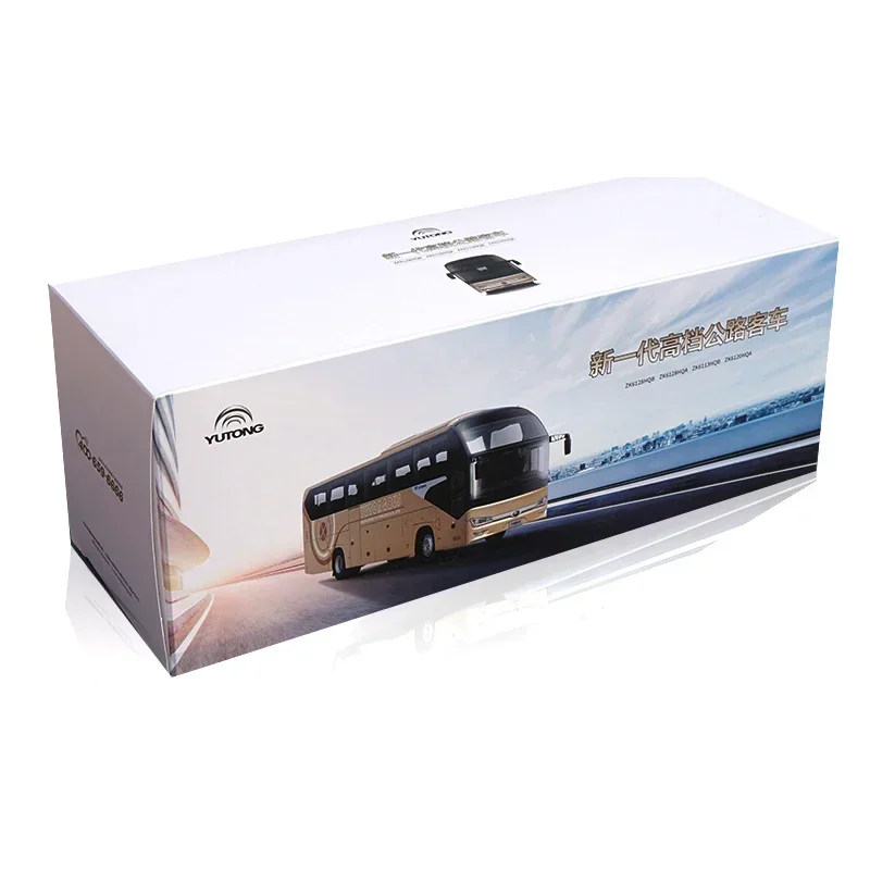 1/42 For YuTong Bus ZK6128HQB Coach Bus Diecast Metal Car Model Gold Toys Boy Girl Gift Collection Gold Metal,Plastic,Rubber