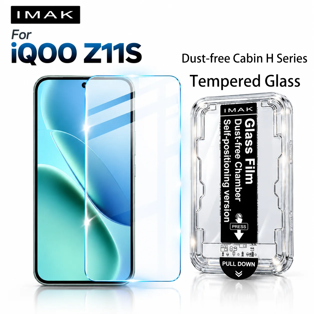 Tempered Glass For iQOO Z11S 5G Support Fingerprint Protector Film 9H Hardness HD Clear FM0005